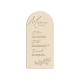 Menu mariage en bois, menu personnalisé fleuri