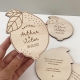 Remerciements baptême originaux citron en bois