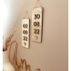 Décoration originale en bois date symbolique