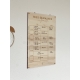 Joli planning mural en bois entreprise pro