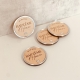 Magnet en bois personnalisé baptême avec plexiglas