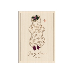 Affiche murale en bois mon poupon Marie Savart x Print Your Love