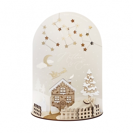 Calendrier de l'Avent f&eacute;&eacute;rie de No&euml;l, calendrier No&euml;l personnalis&eacute;