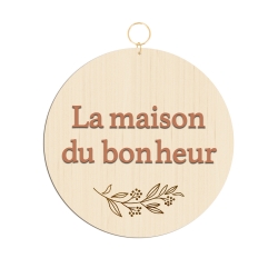 Médaillon décoratif La maison du bonheur, idée cadeau originale