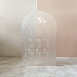 Plan de table XXL modèle chic et élégant en opale