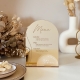 Menu de mariage personnalisé à poser, décoration minimaliste