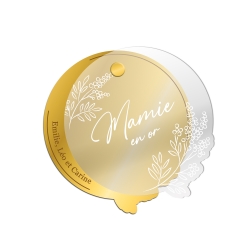 Miroir de poche mimosa mamie