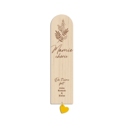 Marque-page en bois personnalisable, cadeau mamie