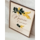 Décoration murale fleurs de mimosa, cadeau personnalisé mamie