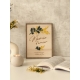 Affiche en bois originale Mimosa, cadeau fête des grand-mères