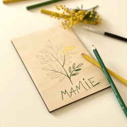 Carte en bois à décorer