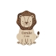 Magnet personnalisé en bois, anniversaire lion thème savane