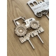 Cake topper en bois personnalisé tracteur, thème véhicules