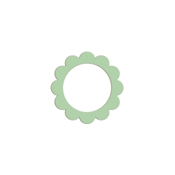 Rond de serviette fleur vert pastel, décoration Pâques