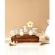 Cake topper marguerite en plexiglas, anniversaire fleurs