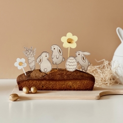 Lot de cake toppers de Pâques