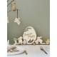 Décorations de Pâques en bois, centre de table lapins et oeufs