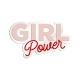 Enseigne Girl power plexiglas, décoration murale rose rouge
