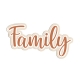 Décoration murale Family terracotta et blanc