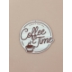 Enseigne décorative en bois et plexiglas Coffee Time