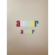 Enseigne murale décorative amour multicolor