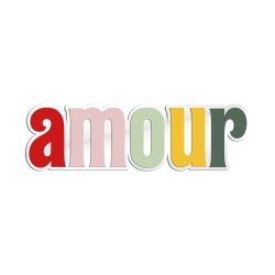 Enseigne amour multicolore