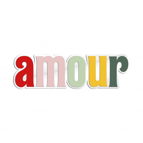 Enseigne murale décorative multicolor amour