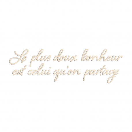 Enseigne murale en bois, citation sur-mesure 2 lignes