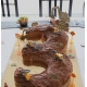 Cake topper en bois pelleteuse, anniversaire chantier