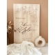 Panneau d'accueil mariage bois et plexiglas miroir rose gold
