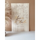 Panneau de bienvenue mariage en bois et prénoms plexiglas or