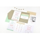 Papeterie de mariage guinguette pochette kraft couleurs pastel
