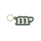 Porte-clef initiale à personnaliser, grigri porte-bonheur vert eucalyptus