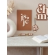 Affiche personnalisée famille plexiglas terracotta, cadeau maman