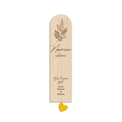 Marque-page en bois personnalisable, cadeau fête des mères