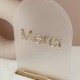 Panneau en plexiglas sur socle à personnaliser, mariage minimaliste
