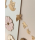 Bijoux de mur oiseaux effet laiton à accrocher