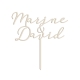 Cake topper mariage calligraphie à personnaliser