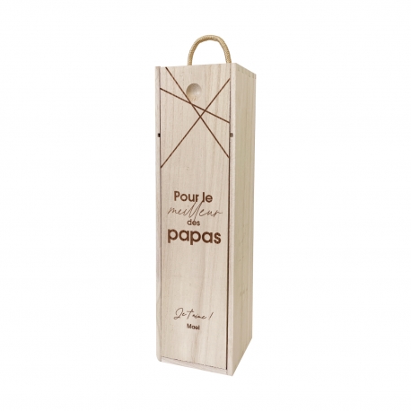 Coffret bouteille de vin personnalisé, cadeau papa
