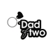Porte-clé noir et blanc Dad of, cadeau papa