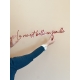 Enseigne personnalisée style néon rouge, citation sur-mesure