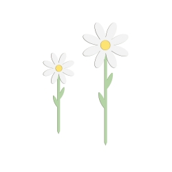 Topper marguerites colorées pour anniversaire ou baptême