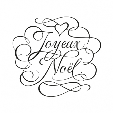 Tampon encreur joyeux no&euml;l arabesques paquet cadeau