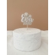 Cake topper personnalisé prénom âge thème marguerite
