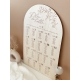 Plan de table mariage fleuri en bois et application miroir rose gold