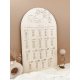 Plan de table mariage fleuri en bois et application miroir rose gold