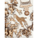 Baptême thème savane décorations animaux en bois