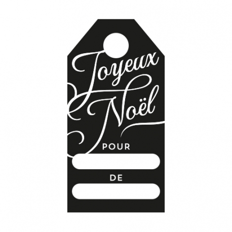 Tampon &eacute;tiquette personnalis&eacute;e joyeux no&euml;l calligraphie