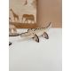 Décoration crocodile en bois, faire-part baptême original