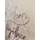 Enseigne style néon plexiglas rose gold Better Together